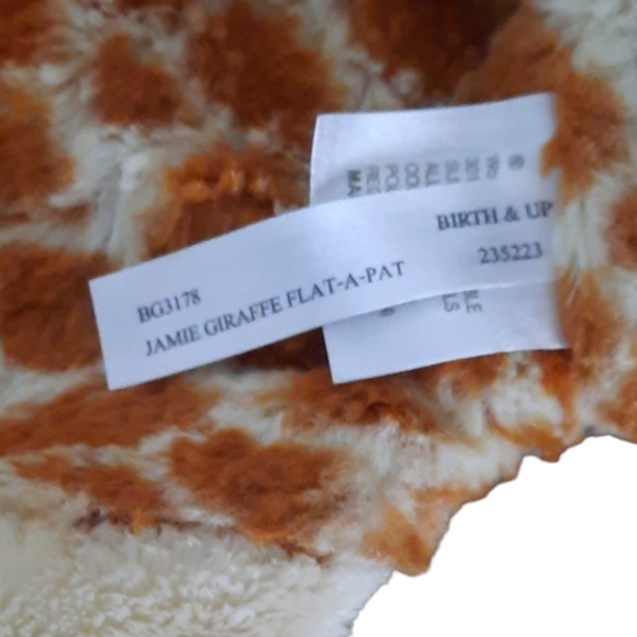 Baby Ganz Jamie Giraffe Flat-A-Pat Plush 16" Lovey Security Blanket SOFT! - Picture 5 of 5
